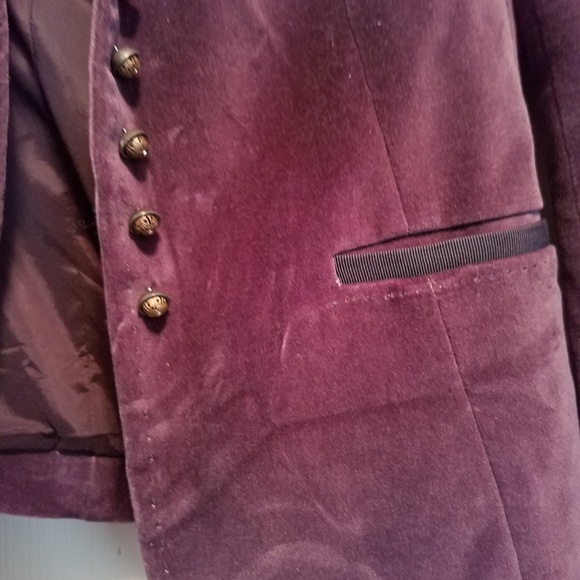 Tahari Plum Velvet Blazer - Picture 3 of 4